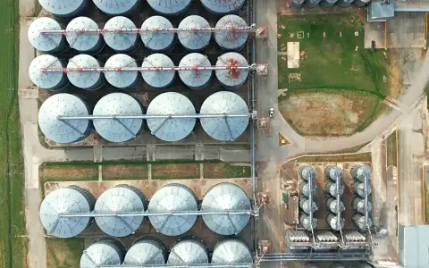 Planta de Silos de Xeax Alimentos vista desde el aire